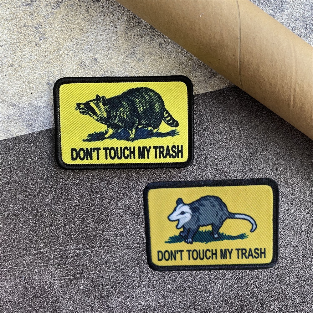 Furoshiki Wrap Cloth - Don't Touch My Trash Meme Patch