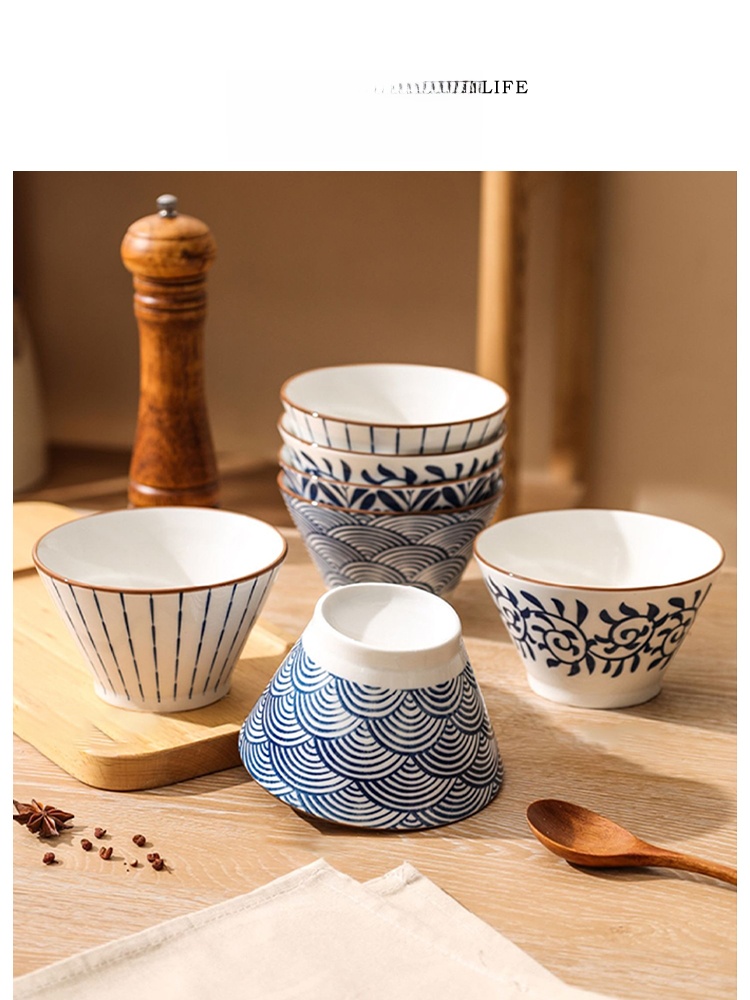 Japanese Lifestyle Home - Elegant Japanese Style Ceramic Bowl High