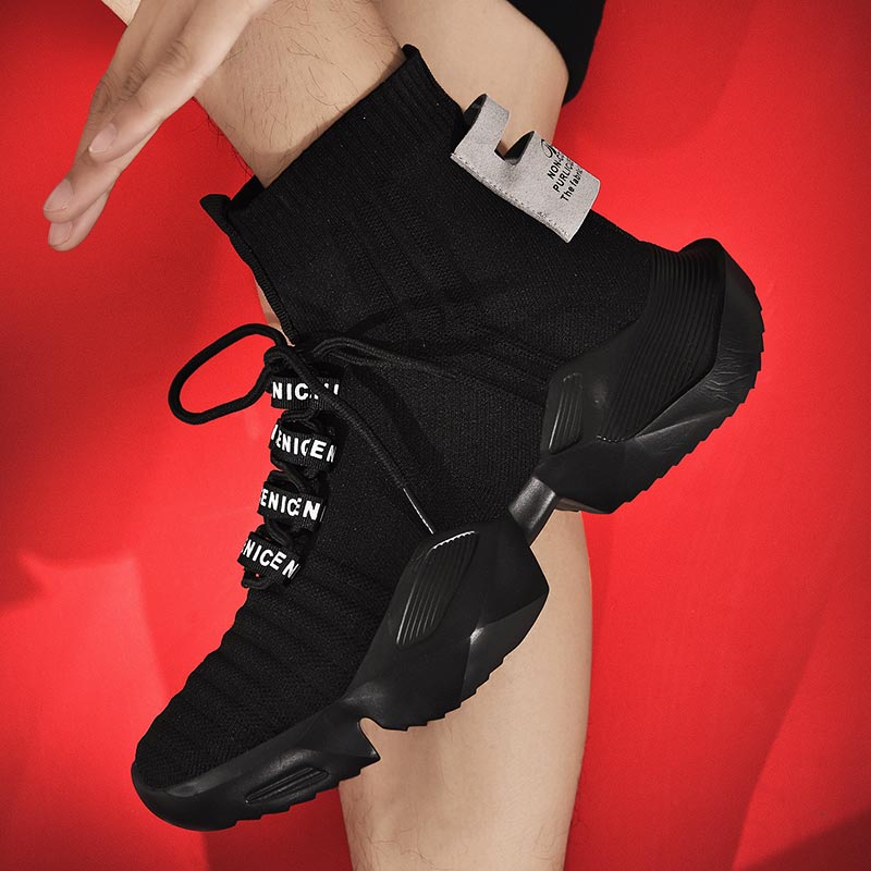 Japanese Kids Lifestyle - Plus Size Hightop High-soled Men Sport