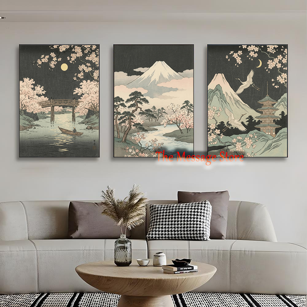 Japanese Cherry Bloom Fuji Riv - Japanese Lifestyle Home のレビューと価格
