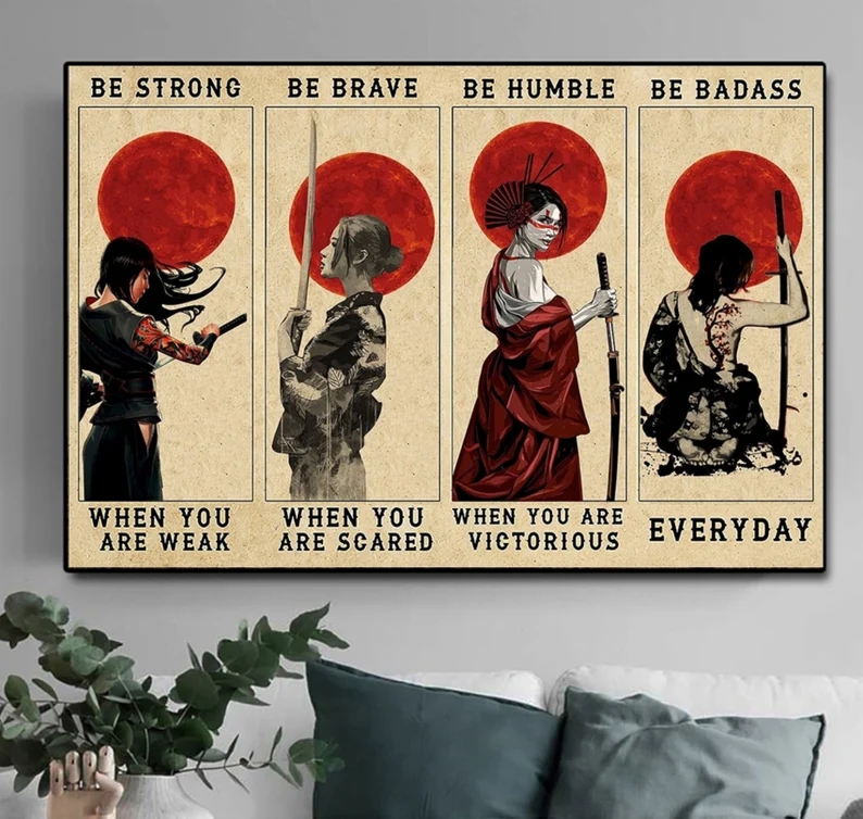 Japanese Samurai Canvas Painti - Japanese Lifestyle Gifts のレビューと価格
