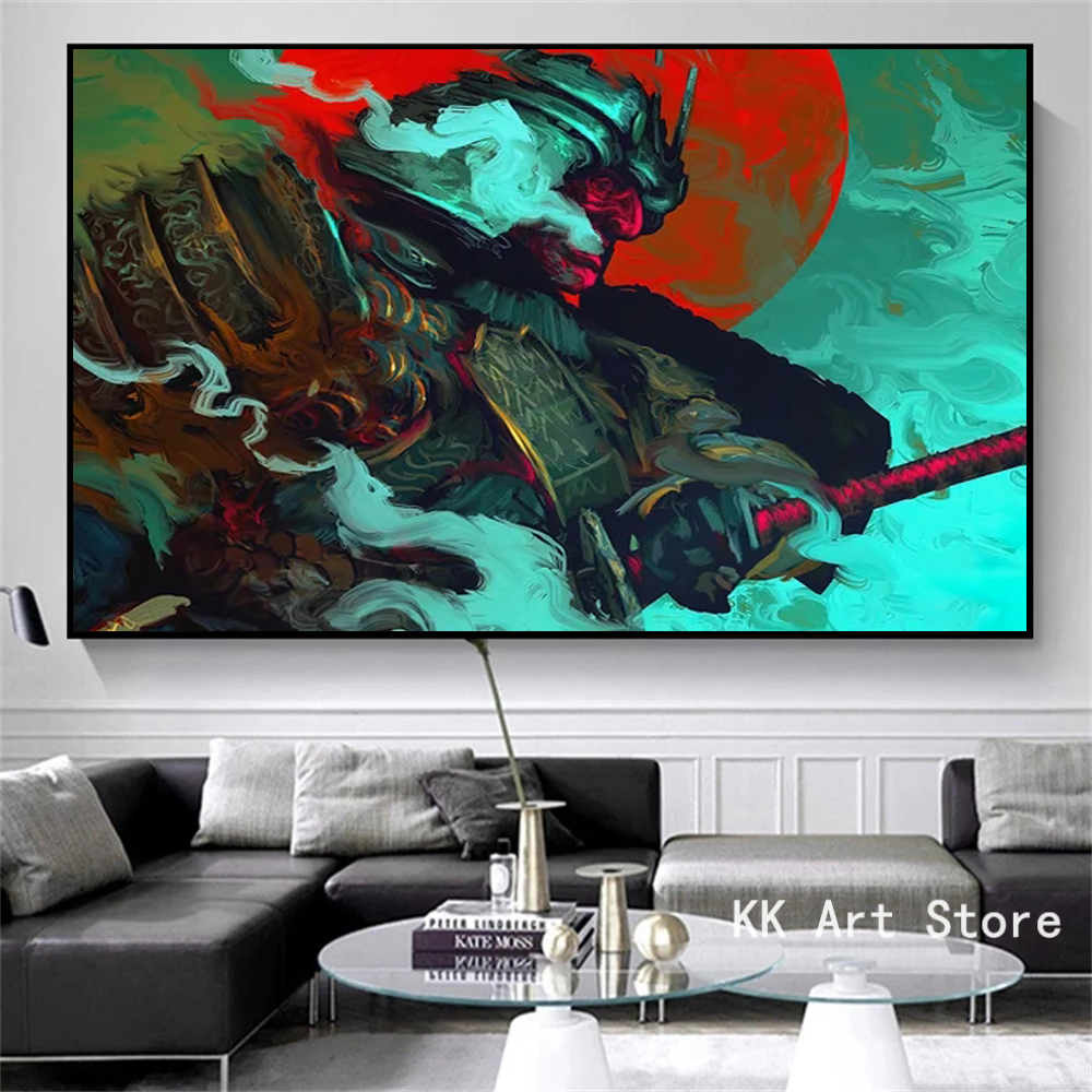 Japanese Samurai Canvas Painti - Japanese Lifestyle Gifts のレビューと価格