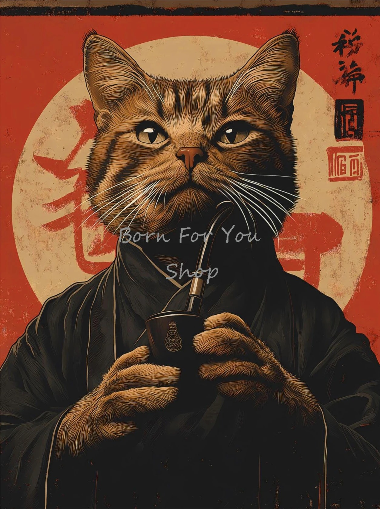 Japanese Edo Style Black Cat E - Japanese Lifestyle Home のレビューと価格