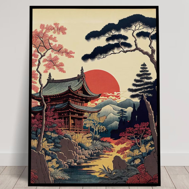 Vintage Japanese Style Ukiyo-e - Japanese Lifestyle Home のレビューと価格