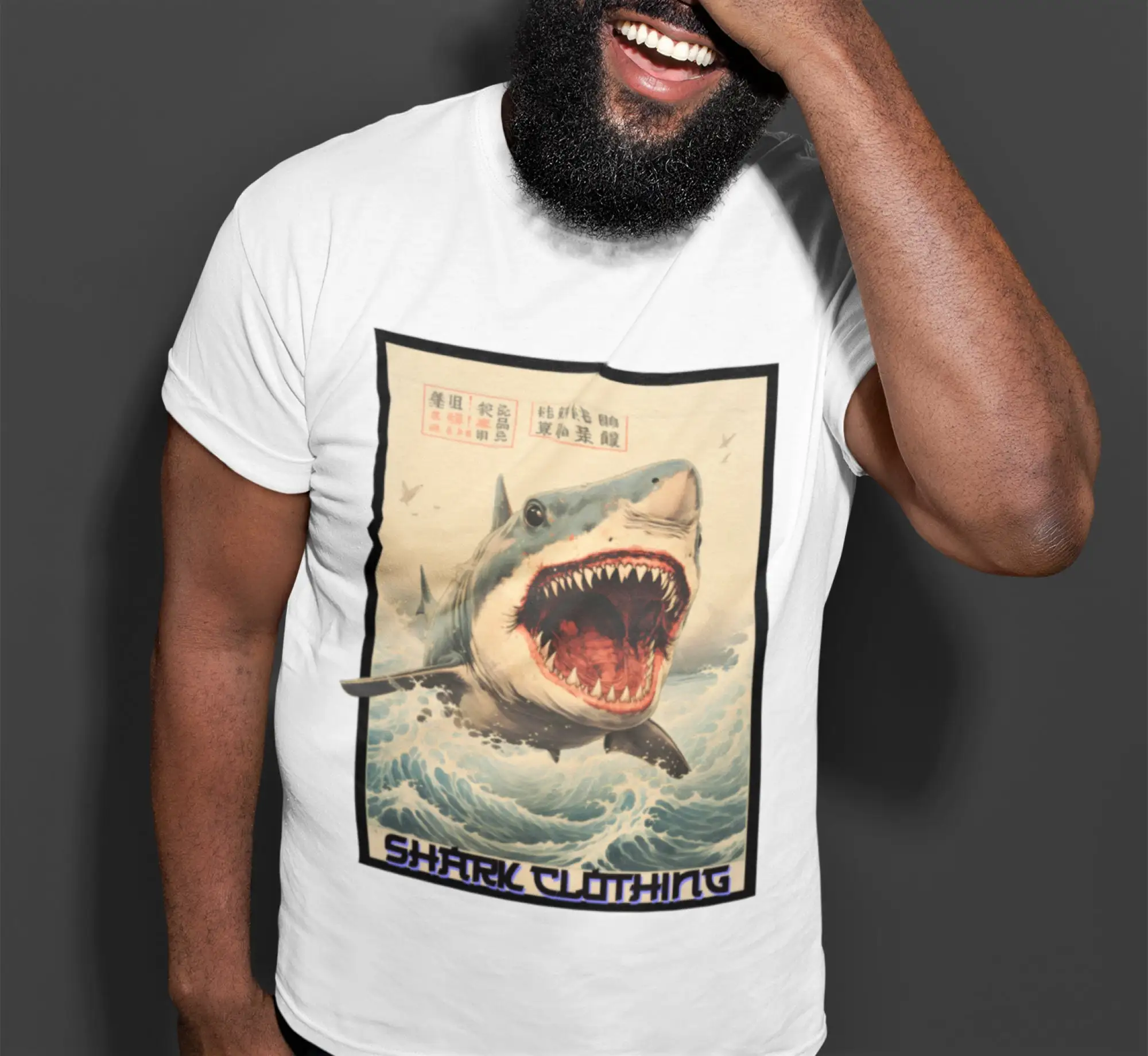 Japanese shark T Shirt Heavy C - Japanese Lifestyle Gifts のレビューと価格