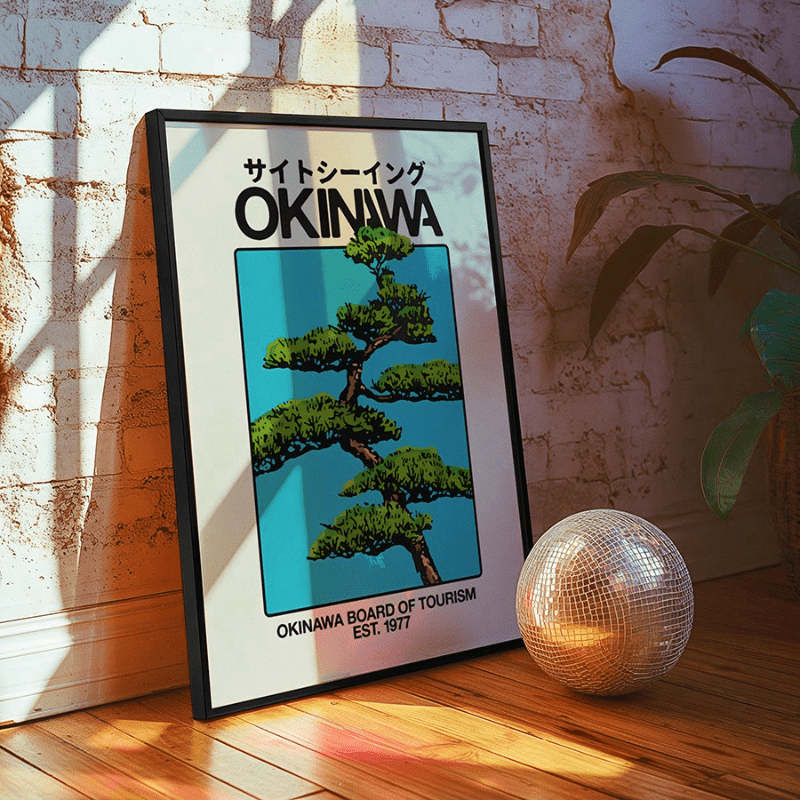 1 Piece of Okinawa Retro Mural - Japanese Lifestyle Home のレビューと価格