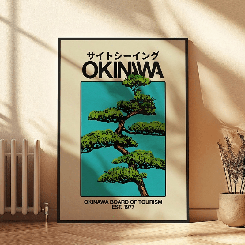 1 Piece of Okinawa Retro Mural - Japanese Lifestyle Home のレビューと価格