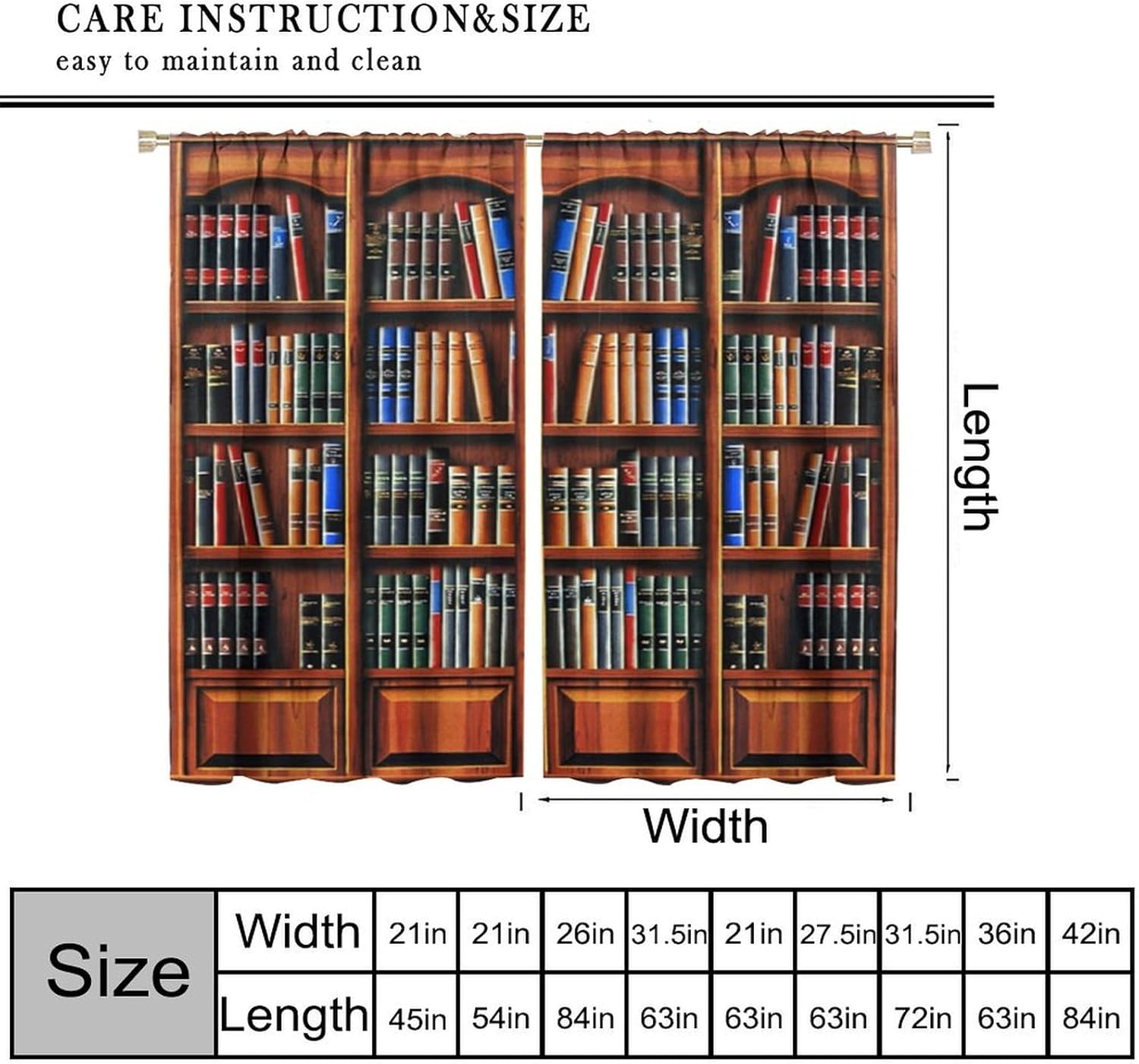Retro Bookcase Curtains,Vintag - Japanese Lifestyle Books のレビューと価格