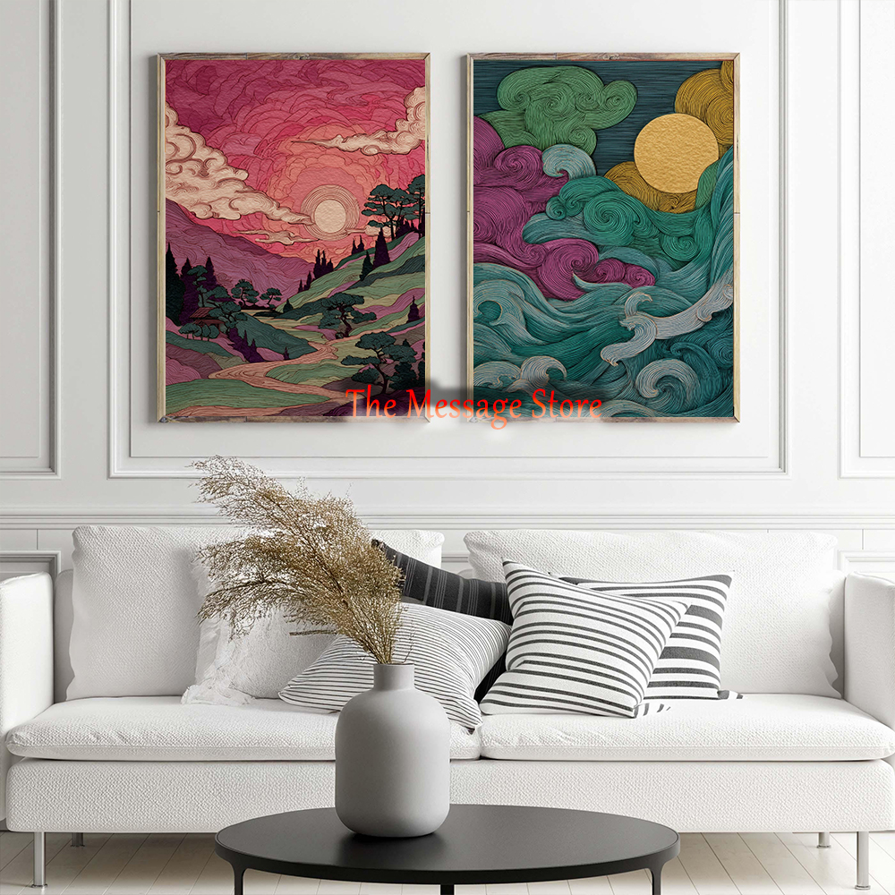 Japanese Landscape Abstract Go - Japanese Lifestyle Home のレビューと価格