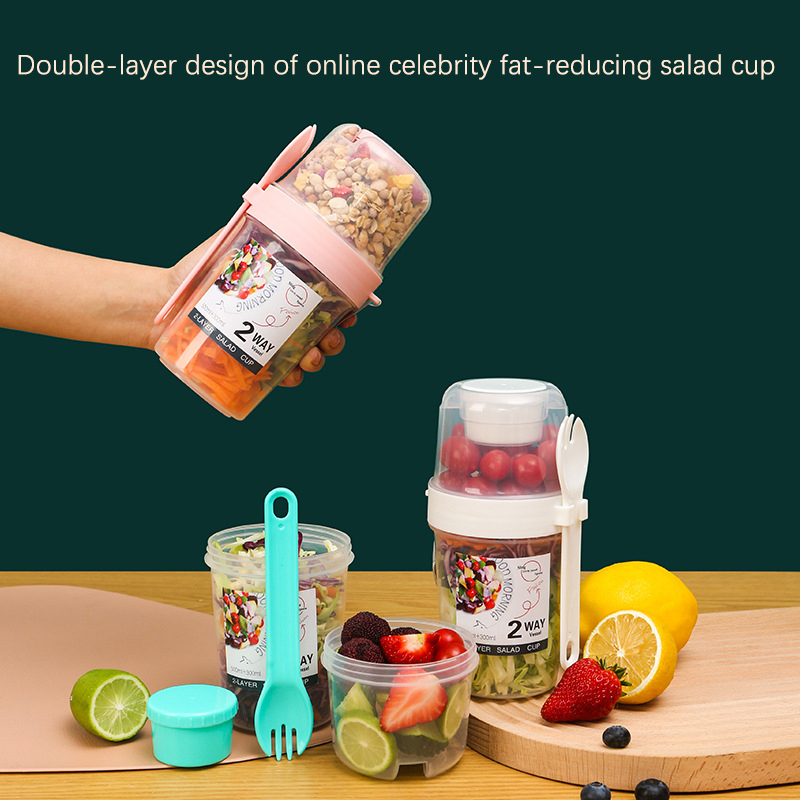 Breakfast Fruit Oat Yogurt Sal - Bento Box Two Tier のレビューと価格