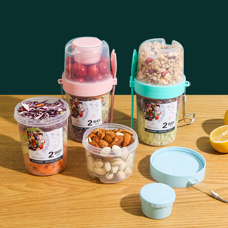Breakfast Fruit Oat Yogurt Sal - Bento Box Two Tier のレビューと価格